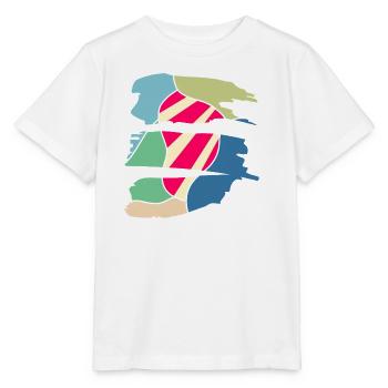 Retro Modern Color Design - Stanley/Stella MINI CREATOR Kids’ T-Shirt - white - Front - Maike (125cm)