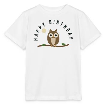 OWL. NICE. HAPPY BIRTHDAY - Stanley/Stella MINI CREATOR Kids’ T-Shirt - white - Front - Maike (125cm)