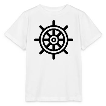 Rudder boat - Stanley/Stella MINI CREATOR Kids’ T-Shirt - white - Front - Maike (125cm)