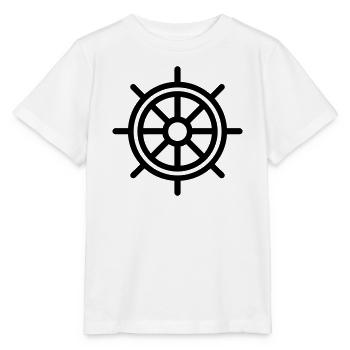 Rudder Nautical Boat - Stanley/Stella MINI CREATOR Kids’ T-Shirt - white - Front - Maike (125cm)
