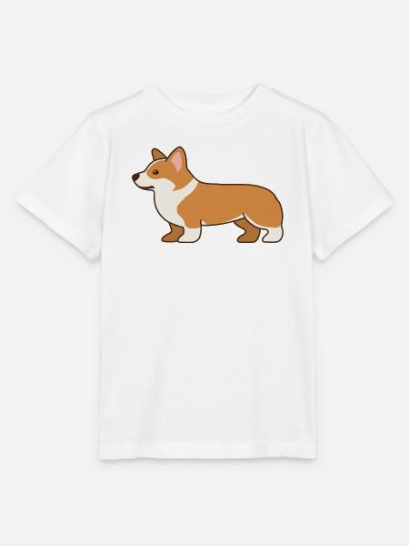 Shiba Inu Cartoon Pfotenfreund - Stanley/Stella Kinder T-Shirt MINI CREATOR - Weiß