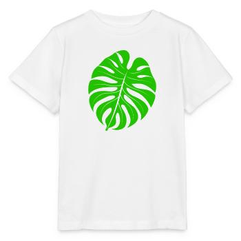 Leaf monstera - Stanley/Stella MINI CREATOR Kids’ T-Shirt - white - Front - Maike (125cm)