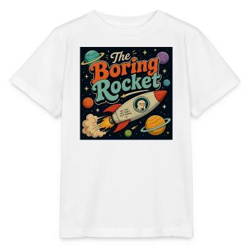 The Boring Rocket – Retro Space Travel - Stanley/Stella MINI CREATOR Kids’ T-Shirt - white - Front - Maike (125cm)