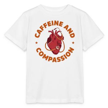 Caffeine and Compassion - Stanley/Stella MINI CREATOR Kids’ T-Shirt - white - Front - Maike (125cm)