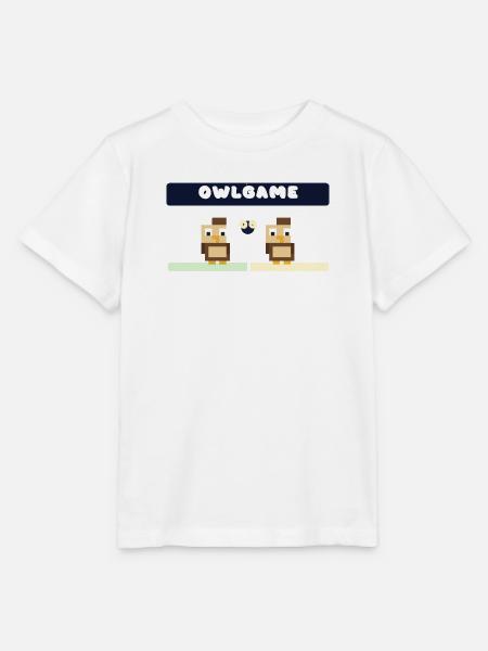 OwlGame Owl Duo Pixel - Stanley/Stella Kinder T-Shirt MINI CREATOR  - Weiß