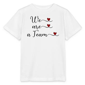 We are a Team Team Unity Design with a Heart - Stanley/Stella MINI CREATOR Kids’ T-Shirt - white - Front - Maike (125cm)