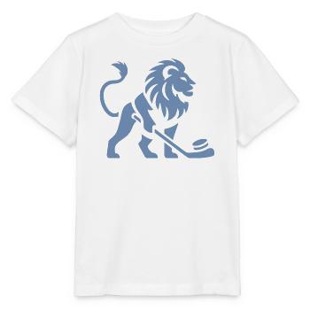 Löwe Eishockey Silhouette - Stanley/Stella Kinder T-Shirt MINI CREATOR  - Weiß - Vorne - Maike (125cm)