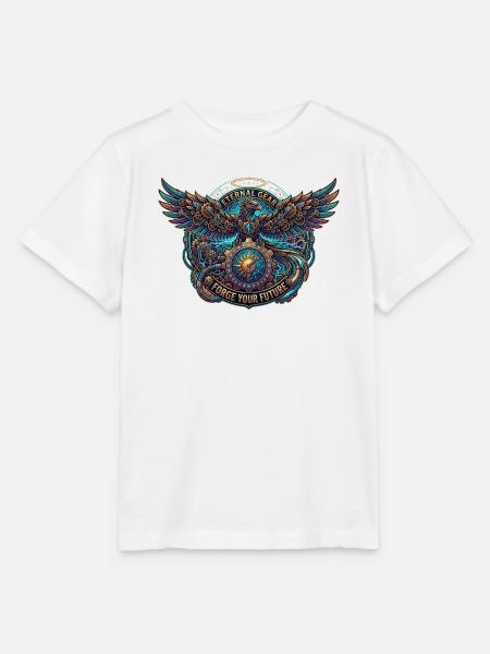 Ewiger Zahnrad-Adler - Stanley/Stella Kinder T-Shirt MINI CREATOR - Weiß