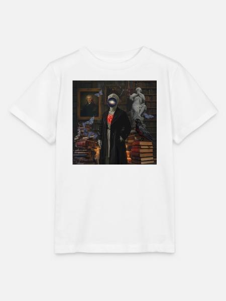 Übernatürliches Herz in der Bibliothek - Stanley/Stella Kinder T-Shirt MINI CREATOR - Weiß