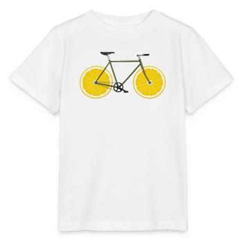 Fahrrad Bike Zitronen lustig - Stanley/Stella Kinder T-Shirt MINI CREATOR  - Weiß - Vorne - Maike (125cm)