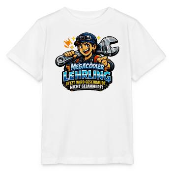 Megacooler Lehrling - Kein Jammern - Stanley/Stella Kinder T-Shirt MINI CREATOR  - Weiß - Vorne - Maike (125cm)