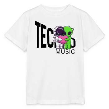 Cosmic Hug: Alien and Astronaut - Stanley/Stella MINI CREATOR Kids’ T-Shirt - white - Front - Maike (125cm)