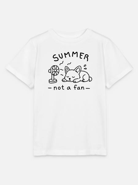Summer_not_a_fan - Stanley/Stella Kinder T-Shirt MINI CREATOR - Weiß