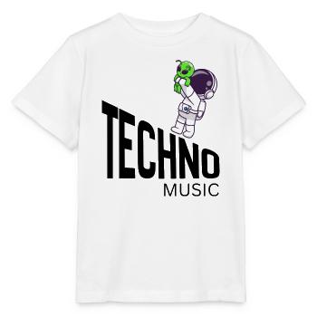 Cosmic Cute Alien on Astronaut - Stanley/Stella MINI CREATOR Kids’ T-Shirt - white - Front - Maike (125cm)