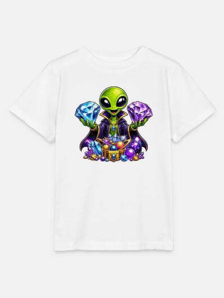 Alienischer Schatzmagier - Stanley/Stella Kinder T-Shirt MINI CREATOR  - Weiß