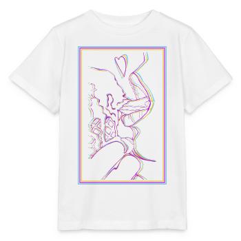 Genüsslich Eis essen - Stanley/Stella Kinder T-Shirt MINI CREATOR  - Weiß - Vorne - Maike (125cm)