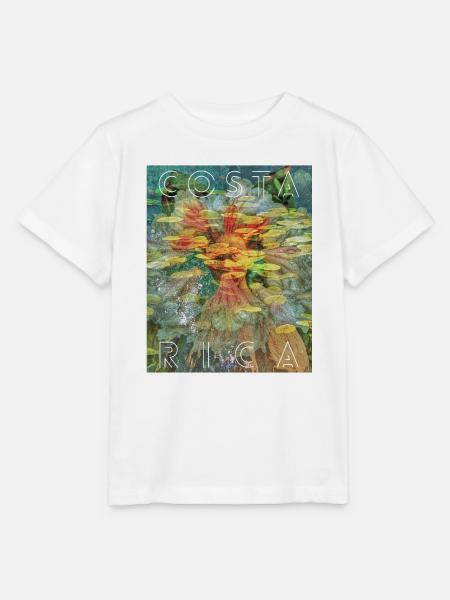 Costa Rica Tropenblätter Collage - Stanley/Stella Kinder T-Shirt MINI CREATOR - Weiß