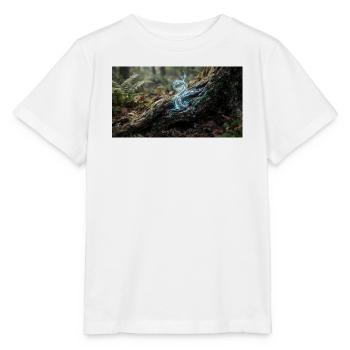 Forest Magic: Glowing Energy Fibers in Tree Roots - Stanley/Stella MINI CREATOR Kids’ T-Shirt - white - Front - Maike (125cm)