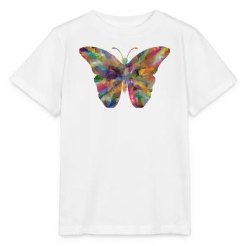 Colorful Polygon Butterfly - Stanley/Stella MINI CREATOR Kids’ T-Shirt - white - Front - Maike (125cm)