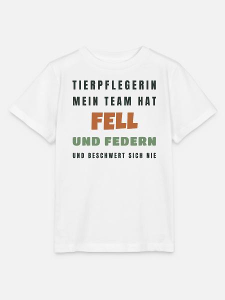 Tierpflegerin Mein Team hat Fell und Federn - Stanley/Stella Kinder T-Shirt MINI CREATOR - Weiß