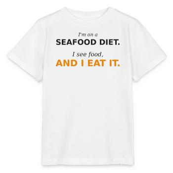 Seafood Diet Food - Stanley/Stella MINI CREATOR Kids’ T-Shirt - white - Front - Maike (125cm)