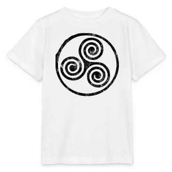 Triskele Spiral Emblem - Stanley/Stella MINI CREATOR Kids’ T-Shirt - white - Front - Maike (125cm)