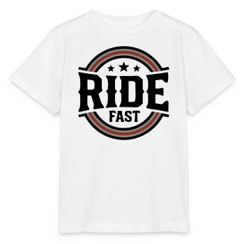 Ride Fast Badge Logo - Stanley/Stella MINI CREATOR Kids’ T-Shirt - white - Front - Maike (125cm)