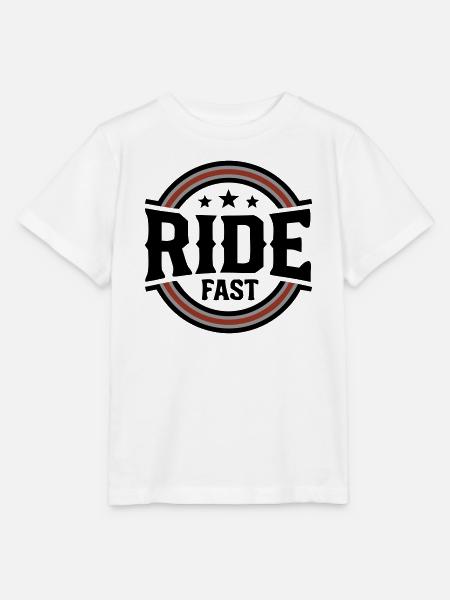 Ride Fast Abzeichen Logo - Stanley/Stella Kinder T-Shirt MINI CREATOR  - Weiß