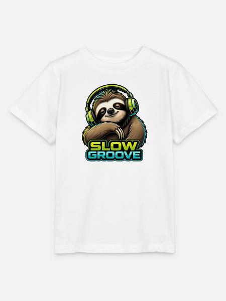 Faultier - Slow Groove - Stanley/Stella Kinder T-Shirt MINI CREATOR - Weiß