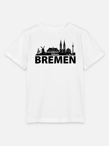 BREMEN Skyline - Stanley/Stella Kinder T-Shirt MINI CREATOR - Weiß