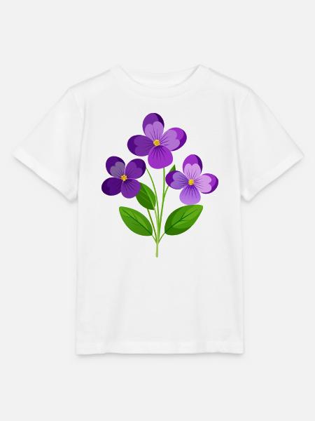Veilchen blühen - Stanley/Stella Kinder T-Shirt MINI CREATOR - Weiß