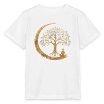 Golden Tree of Life Moon Meditation Spirituality - Stanley/Stella MINI CREATOR Kids’ T-Shirt - white - Front - Maike (125cm)