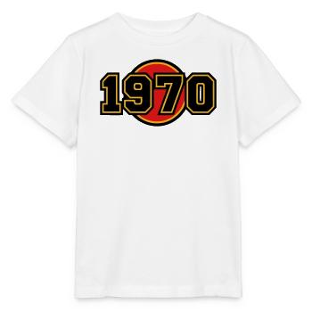 1970 Year of Birth Retro Logo - Stanley/Stella MINI CREATOR Kids’ T-Shirt - white - Front - Maike (125cm)
