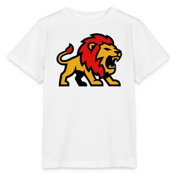 Lion Mascot Crest Logo - Stanley/Stella MINI CREATOR Kids’ T-Shirt - white - Front - Maike (125cm)