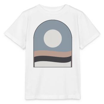 Mond auf pastellfarbenen Dünen - Stanley/Stella Kinder T-Shirt MINI CREATOR  - Weiß - Vorne - Maike (125cm)