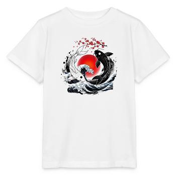 KOI FISH YIN YANG - Stanley/Stella MINI CREATOR Kids’ T-Shirt - white - Front - Maike (125cm)
