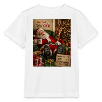 Rentner Weihnachtsmann Definiere Brav Humor Frech - Stanley/Stella Kinder T-Shirt MINI CREATOR  - Weiß - Vorne - Maike (125cm)
