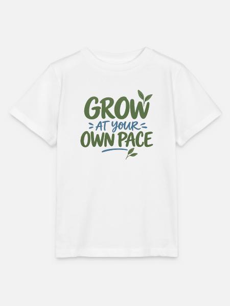 Grow at Your Own Pace - Stanley/Stella Kinder T-Shirt MINI CREATOR - Weiß