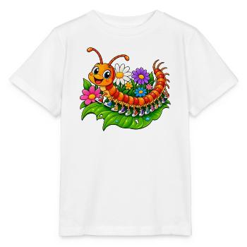 Hundertfüßer Cartoon - Stanley/Stella Kinder T-Shirt MINI CREATOR  - Weiß - Vorne - Maike (125cm)