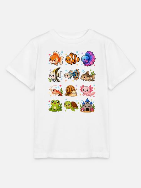 Kawaii Aquarium | Unterwasserwelt Tiere - Stanley/Stella Kinder T-Shirt MINI CREATOR - Weiß