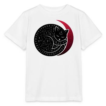 Mondkatze Konstellation - Stanley/Stella Kinder T-Shirt MINI CREATOR  - Weiß - Vorne - Maike (125cm)