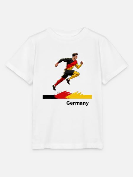 Deutschland Flaggenheld Sprint - Stanley/Stella Kinder T-Shirt MINI CREATOR  - Weiß