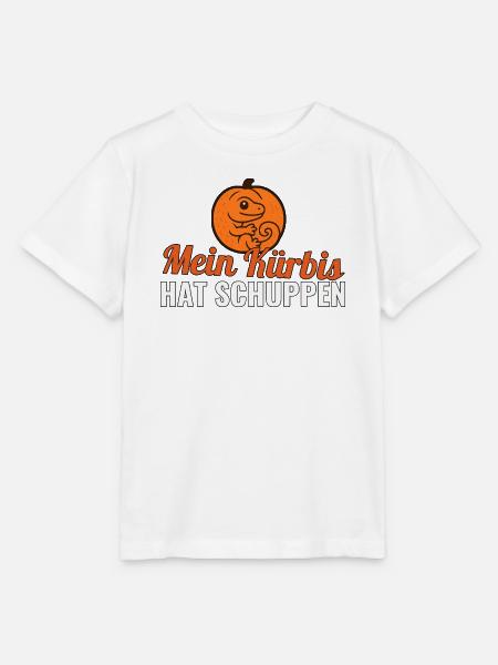 Mein Kürbis hat Schuppen – Gecko Halloween Shirt - Stanley/Stella Kinder T-Shirt MINI CREATOR - Weiß