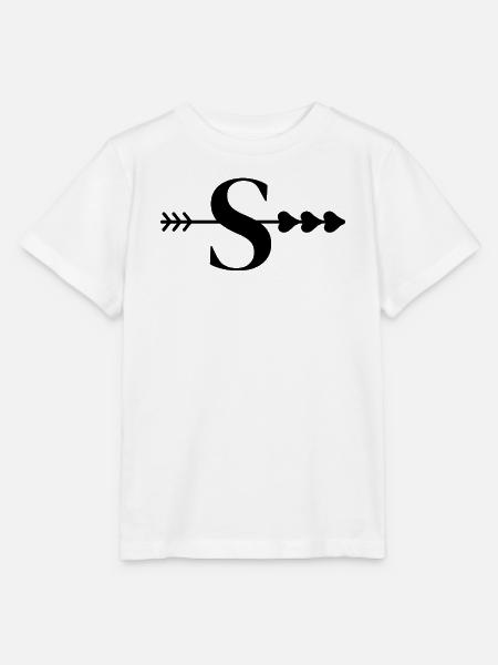 Buchstabe S Pfeilherz - Stanley/Stella Kinder T-Shirt MINI CREATOR  - Weiß