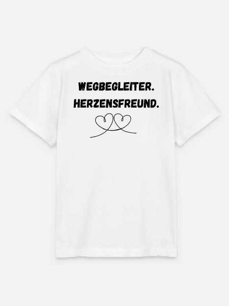 Wegbegleiter Herzensfreund Hund Spruch - Stanley/Stella Kinder T-Shirt MINI CREATOR - Weiß