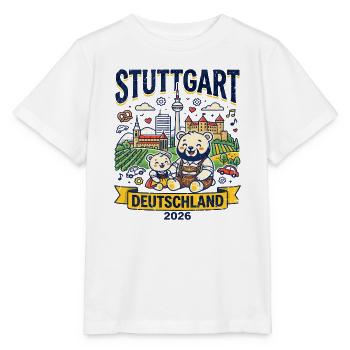 City Stuttgart Germany Traditional Bears Travel - Stanley/Stella Kinder T-Shirt MINI CREATOR  - Weiß - Vorne - Maike (125cm)