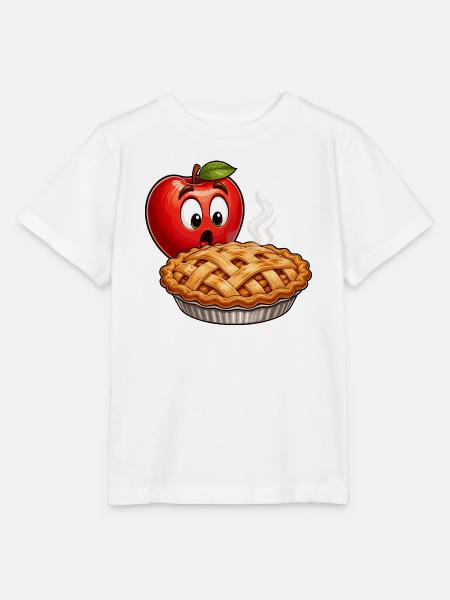 Apfelpie Mascot mit dampfendem Pie - Stanley/Stella Kinder T-Shirt MINI CREATOR  - Weiß