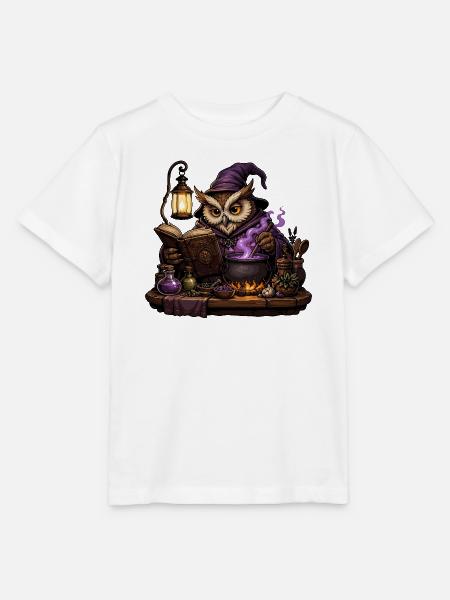 Eulenalchemist im Schattenzauber - Stanley/Stella Kinder T-Shirt MINI CREATOR - Weiß