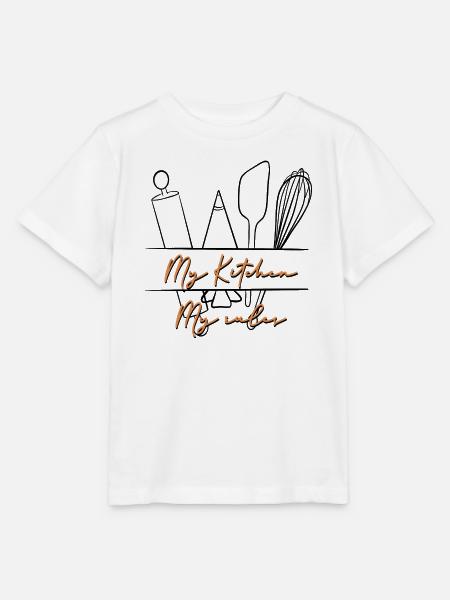 My Kitchen My Rules - Stanley/Stella Kinder T-Shirt MINI CREATOR - Weiß