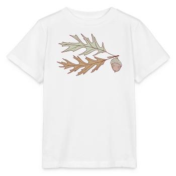 Herbst Eichenblatt mit Eichel - Stanley/Stella Kinder T-Shirt MINI CREATOR  - Weiß - Vorne - Maike (125cm)